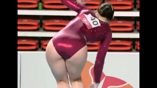 handsome gymnast young woman which is